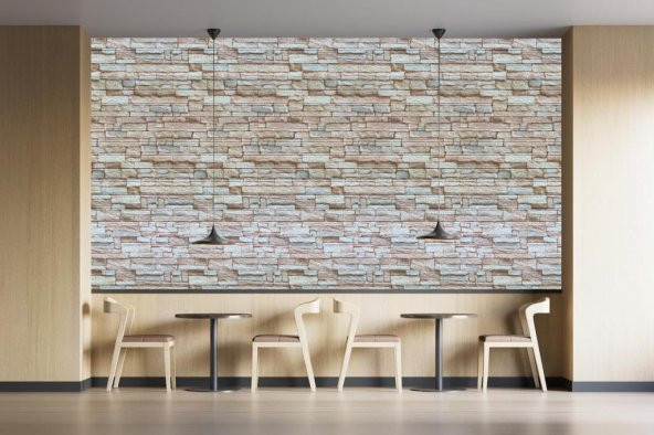 Renkli Duvarlar Kahve Köpüğü 3D Kendinden Yapışkanlı Duvar Kağıdı Paneli NW46 - 10