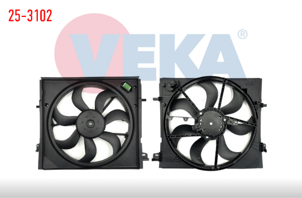 VEKA 25-3102 FAN MOTORU (SU+KLIMA) DAVLUMBAZLI REZISTANSLI NISSAN QASHQAI (J11) 1.6 DCI 2014-