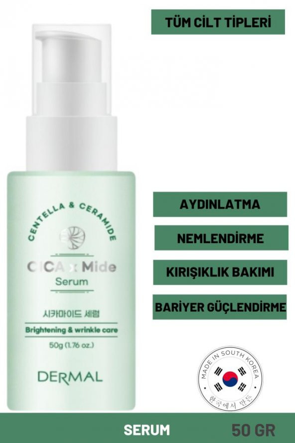 Dermal CICA x Mide Serum Centella Asiatica ve Seramid Özlü Serum 50 ML - 2