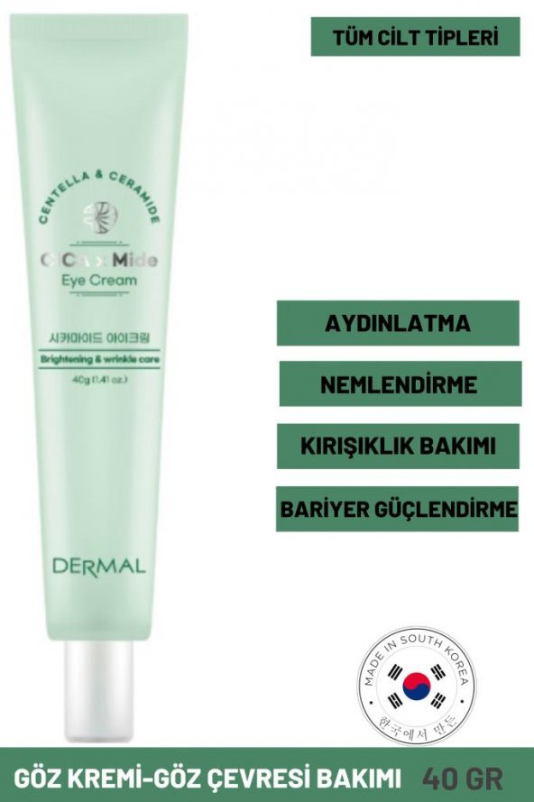 Dermal CICA x Mide Centella Asiatica ve Seramid Özlü Eye Cream Göz Çevresi Kremi 40GR - 2