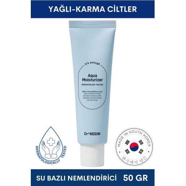 Dermal Dr+MEDM Facial Aqua Yağlı ve Karma Ciltler için Su Bazlı Nemlendirici Krem 50 GR - 7