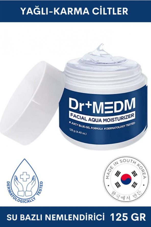 Dermal Dr+MEDM Facial Aqua Yağlı ve Karma Ciltler için Nemlendirici Krem 125 GR