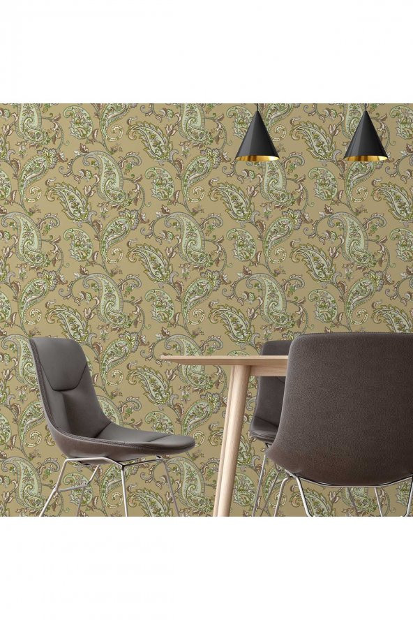 ADAWALL 9903 SERİSİ | ŞAL DESEN DUVAR KAĞIDI (9903-4 : KAHVERENGİ) - 3