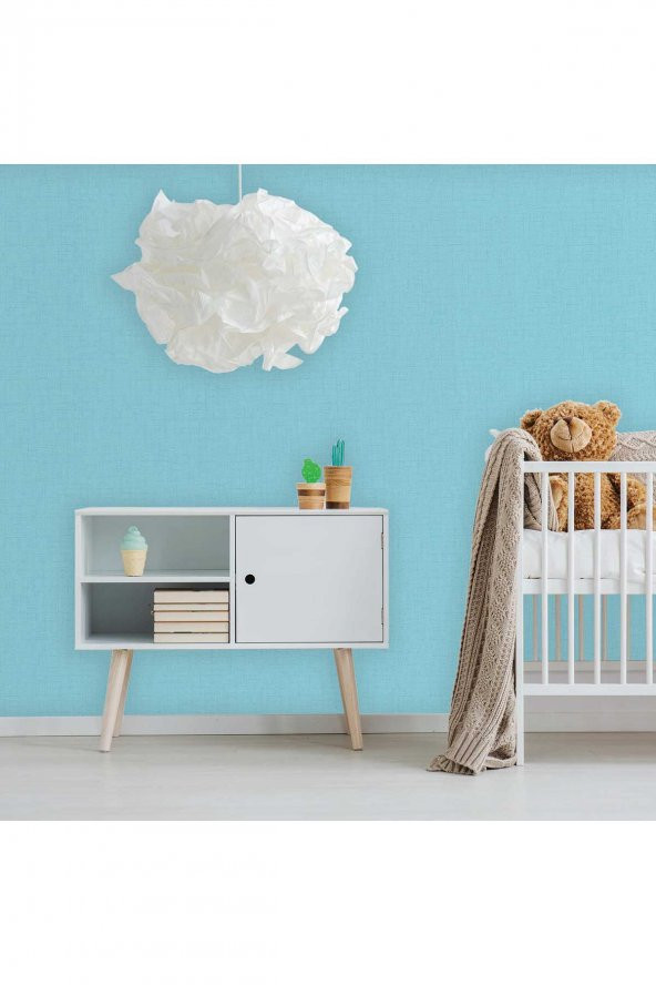 ADAWALL 8943 SERIE | LINEN FABRIC TEXTURE DUVAR KAĞIDI (8943-4 : MAVİ, AÇIK) - Resim 3