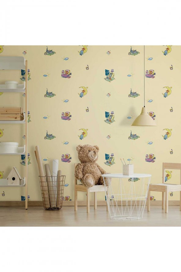 ADAWALL 8941 SERIE | TOM AND JERRY CARTOON CHARACTERS DUVAR KAĞIDI (8941-1 : BEJ, AÇIK) - 3
