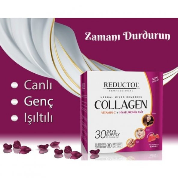 Reductol Collagen Kolajen Toz Vitamin C + Hyaluronik Asit 300 gr - 4