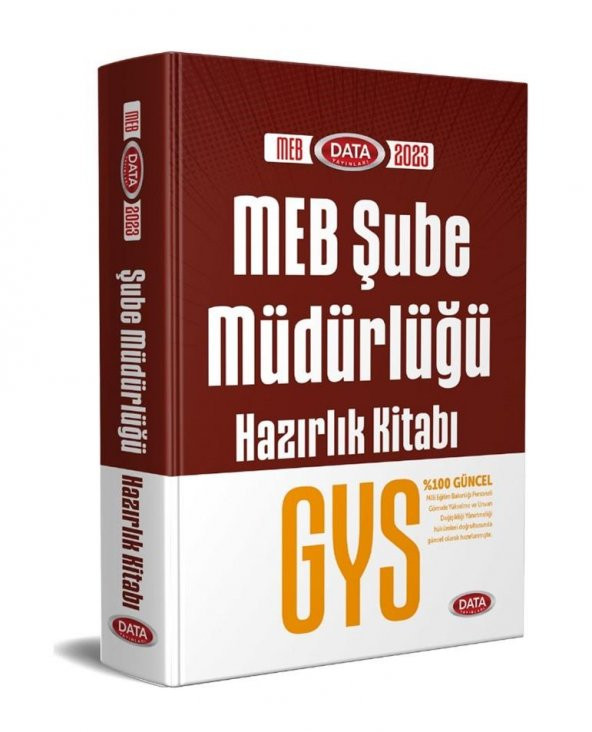 2023 Milli Eğitim Bakanlığı Şube Müdürlüğü GYS Hazırlık Kitabı Data Yayınları