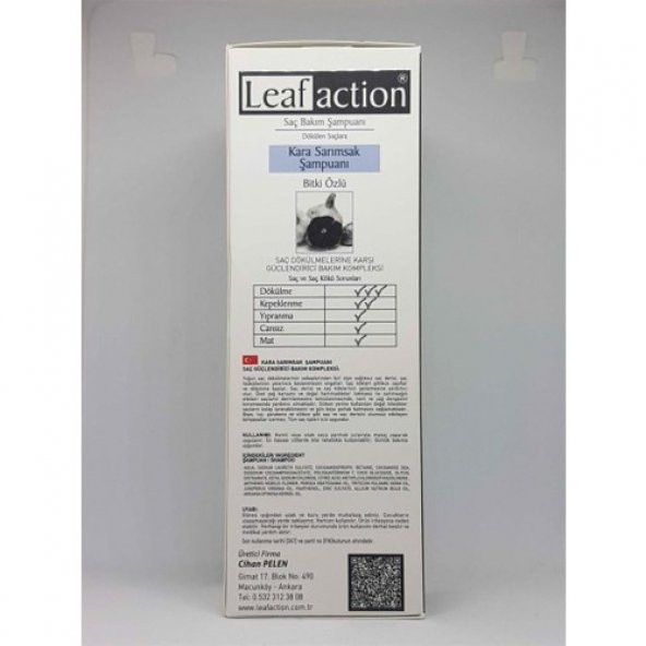 Leafaction Kara Sarımsak Şampuanı 400 ml - 2