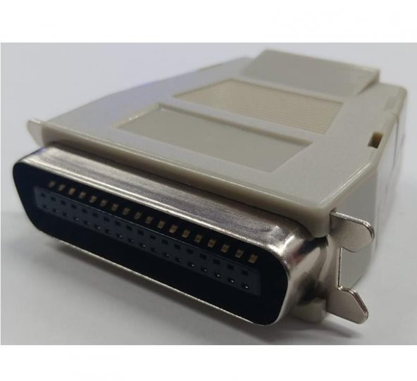 36 Pin Erkek Centronics Konnektör+Kapak - Beyaz - 2