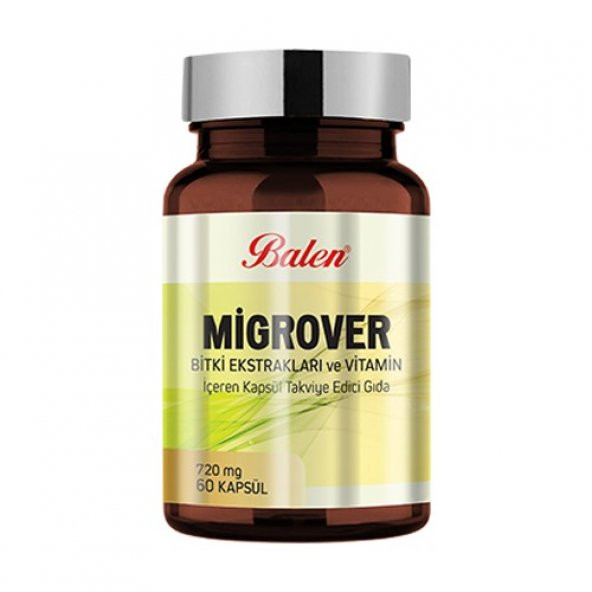 Balen Migrover Bitki Ekstraktları Ve Vitamin İçeren Kapsül 720 Mg 60 Kapsül