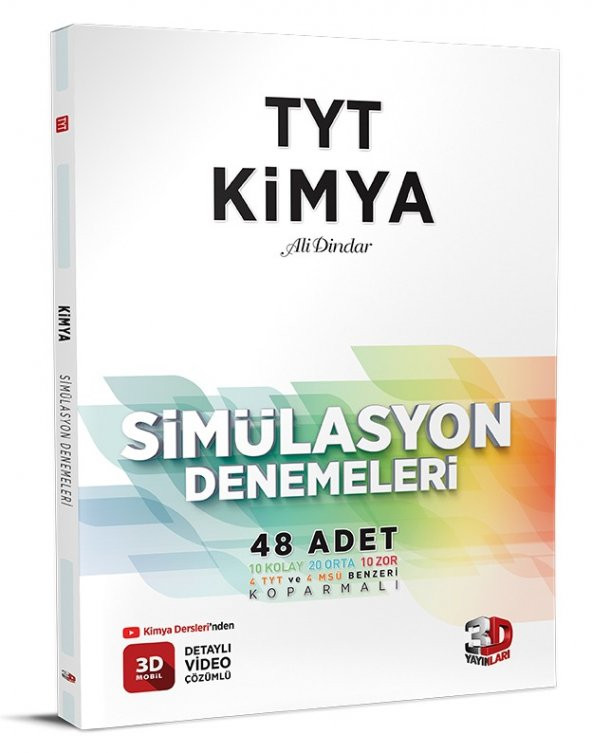 3D Yayınları Tyt Kimya Simülasyon Denemeleri 2023