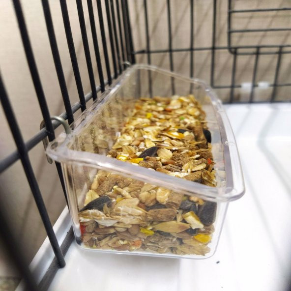 Askılı Şeffaf Tavşan, Hamster, Ginepig, Sincap Yemliği 15cm 1Adet - 6