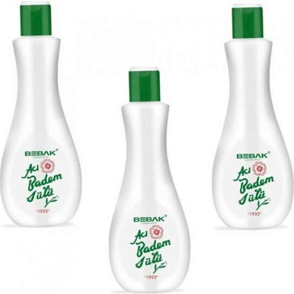 Bebak Acı Badem Sütü 215 gr Büyük Boy 3 Adet