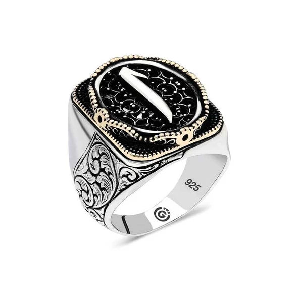 Gümüş Elif Oval Erkek Yüzük ürün görseli 1