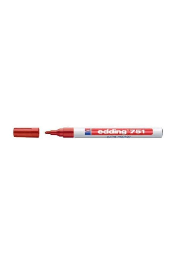 Edding Markör Boya 1-2 MM Kırmızı Yuvarlak Uçlu Dekor Boya Kalemi (10 Lu Paket)