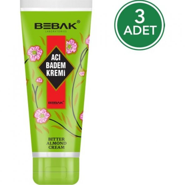 Bebak Acı Badem Kremi 70 ml Tüp 3 Adet