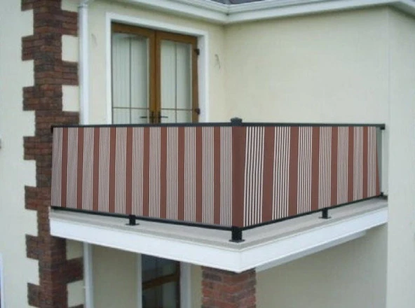 Ceylan Home Balkon Demiri Perdesi Kuş Gözü Kahve İnce 200x80