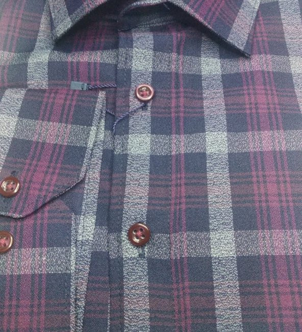 Erkek Büyük Beden Battal Boy Uzun Kol Klasik Kesim Ekose Gömlek - 2