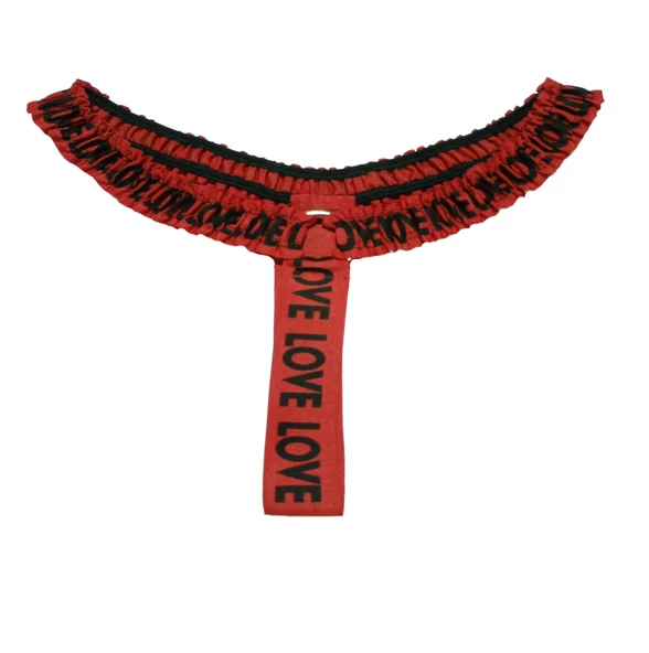 ASM0123 Bayan Kırmızı Glatyatör LOVE Fantazisi Tanga - Resim 6