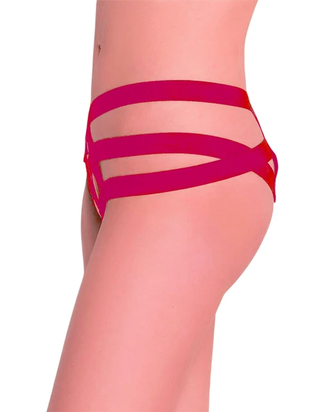 ASM0243 Bayan Fusya Kafes  Örgülü Tanga Külot - 2
