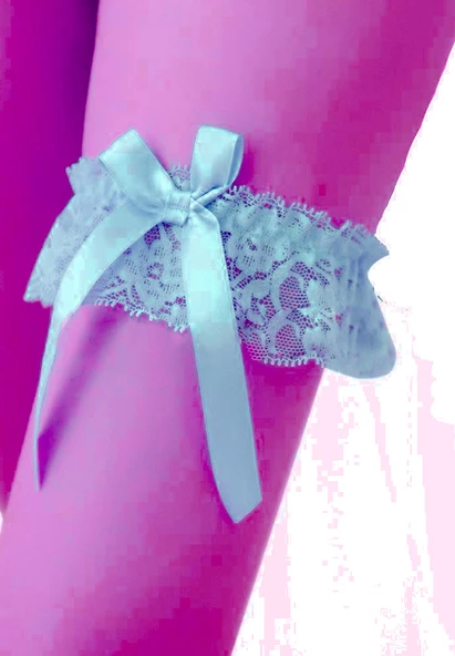 3 Lü ASM0247 Bayan Turkuaz Dantel Kol Bacak Vücut Akesuar Seti - 6