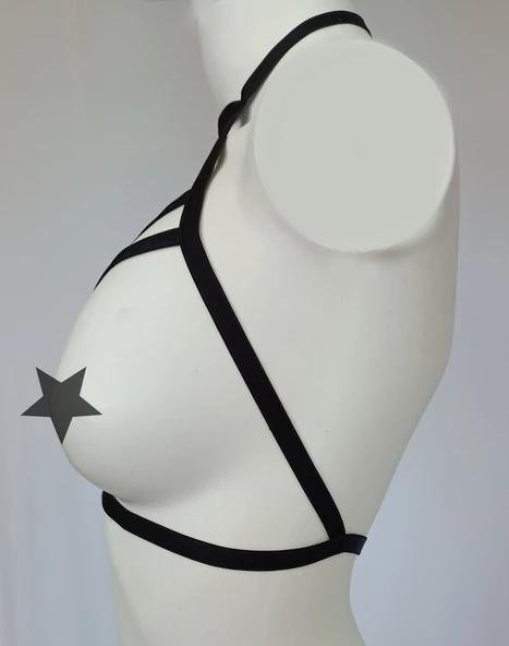 ASM0266 Bayan Siyah Bralet Büstier Sütyen - 5