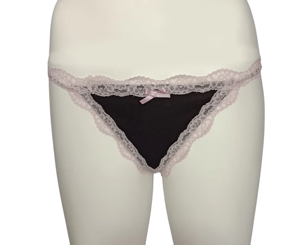 ASM0259 Bayan Pembe Siyah Düşler Dantel String - 1