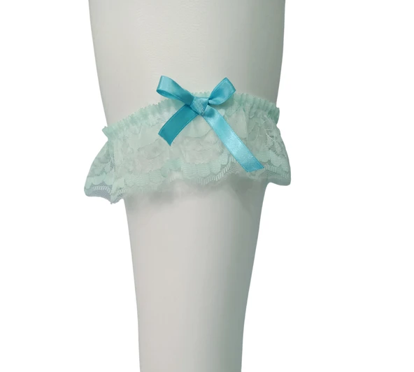3 Lü ASM0247 Bayan Turkuaz Dantel Kol Bacak Vücut Akesuar Seti - 4