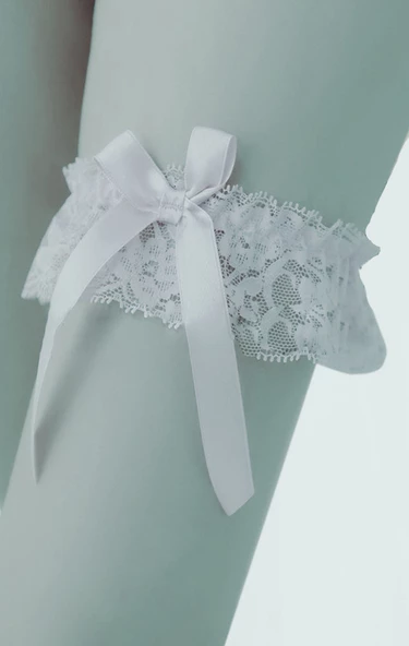 3 Lü ASM0244 Bayan Beyaz Dantel Kol Bacak Vücut Akesuar Seti - 4