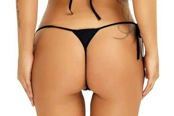 ASM0251 Bayan Siyah Mıcro Isabella String Tanga - 2