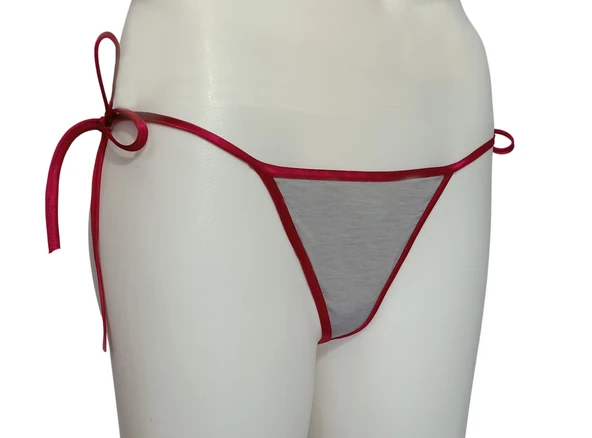 ASM0275 Bayan Kırmızı İpli Renkli String - 2