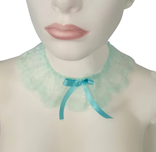 3 Lü ASM0247 Bayan Turkuaz Dantel Kol Bacak Vücut Akesuar Seti - 2