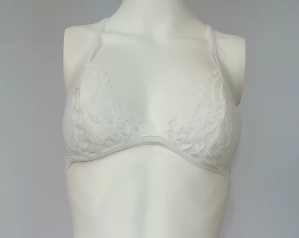 ASM0250 Bayan Beyaz Dantel Kristina Sütyen - 3