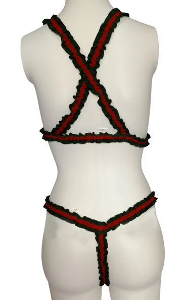 ASM0185 Bayan Guccili Özel Şerit Bralet Südyen Takım - 3