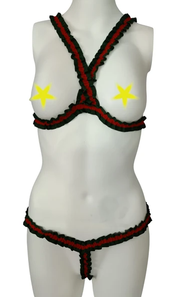 ASM0185 Bayan Guccili Özel Şerit Bralet Südyen Takım