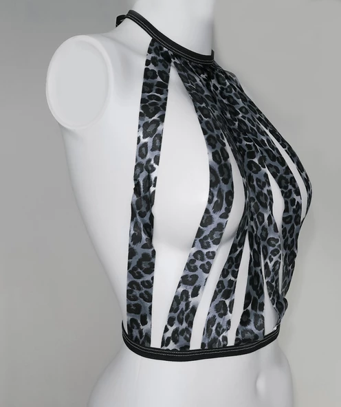 ASM0257 Bayan Lepoar Lisa Kafes Büstier - 5