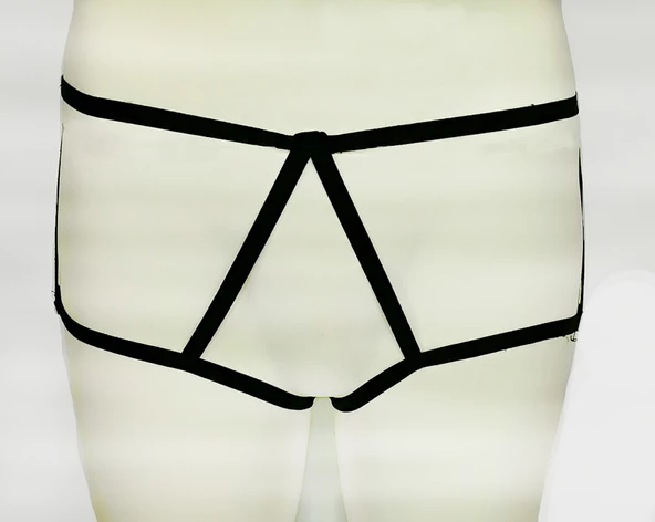 ASM0169 Kadın Siyah Karamis Şort - 3