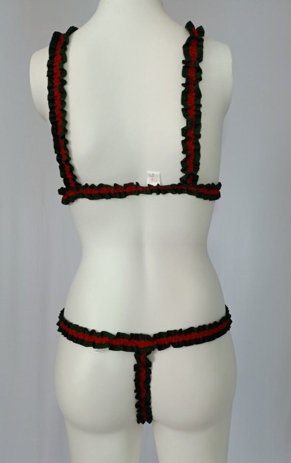 ASM0185 Bayan Guccili Özel Şerit Bralet Südyen Takım - 6