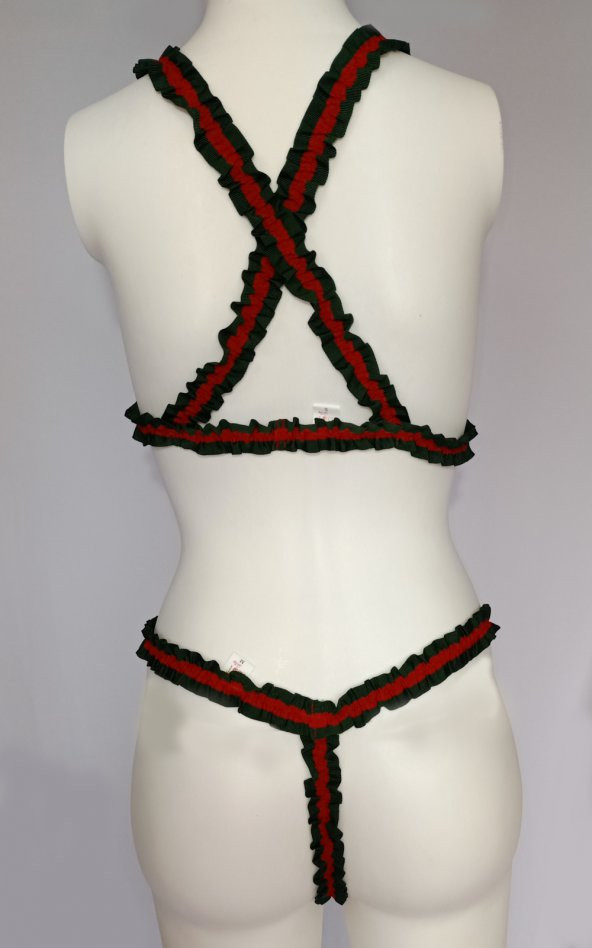 ASM0185 Bayan Guccili Özel Şerit Bralet Südyen Takım - 9