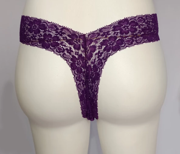 ASM0256 Bayan Mor Lindown Dantel String - 6