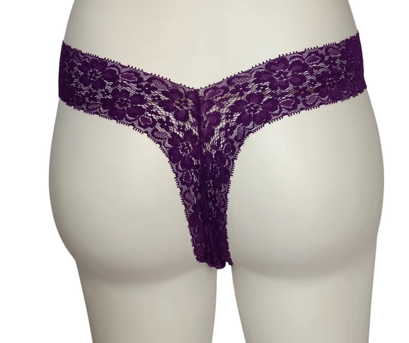 ASM0256 Bayan Mor Lindown Dantel String - 2