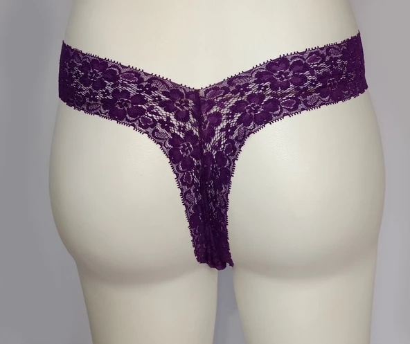 ASM0256 Bayan Mor Lindown Dantel String - 8