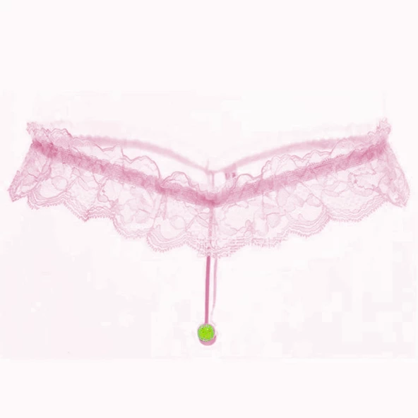 ASM0231 Bayan Pembe Dantel  Boncuk O Gece String - 4