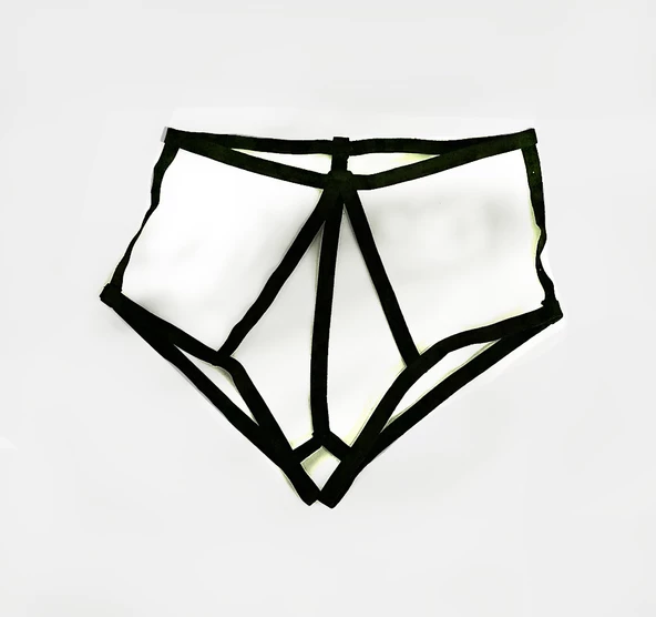 ASM0169 Kadın Siyah Karamis Şort - 5