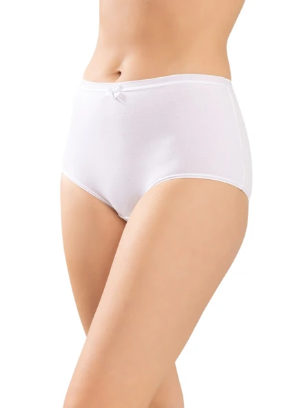 ASM0019 Bayan Düz Beyaz Yanı Geniş Pamuklu  Bato Külot