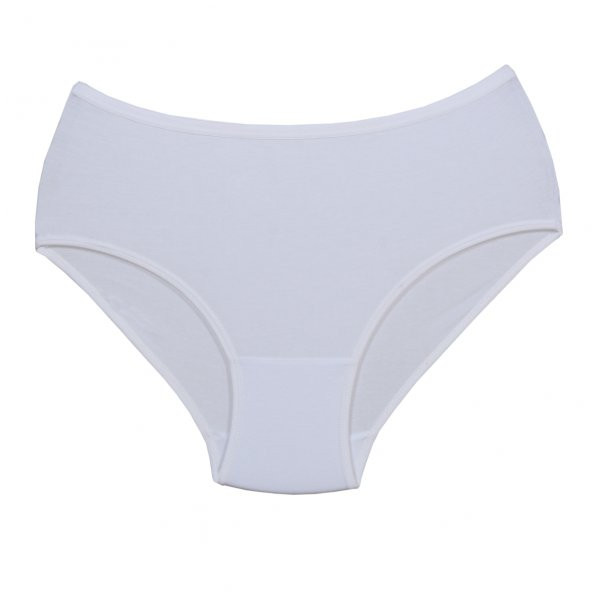 ASM0019 Bayan Düz Beyaz Yanı Geniş Pamuklu  Bato Külot - 5