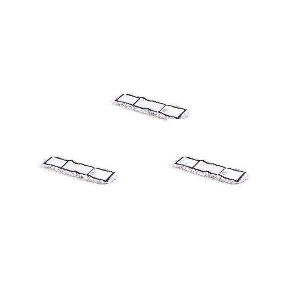 Nemli Palet Yedek Mop Paspas 50 Cm. / Nem Alıcı Mop - Pamuklu / Beyaz - 3 Adet - Resim 2