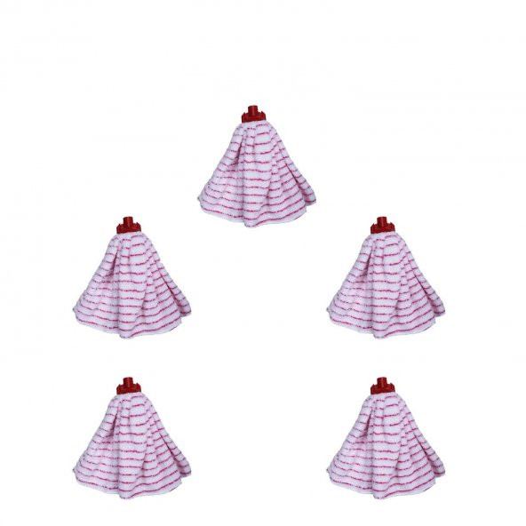 Wellsoft Tesa Yedek Mop / Islak Mop / Paspas Ucu / Püskül - Mikrofiber - 5 Adet