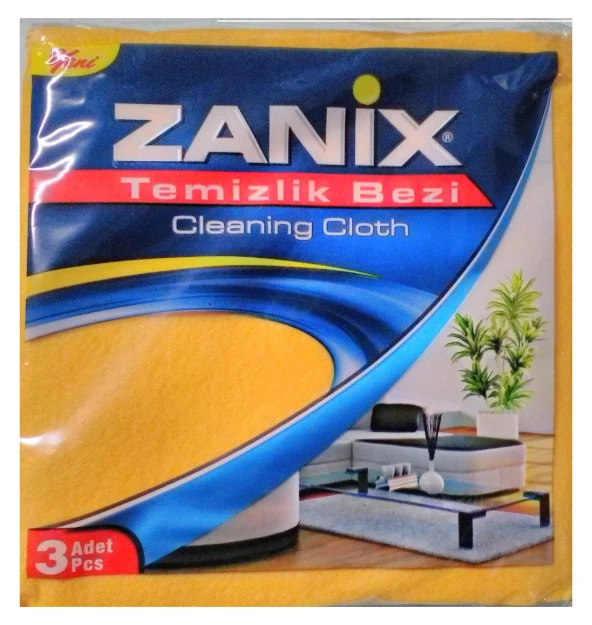 Zanix Delikli Sarı Temizlik Bezi / 3'lü Paket