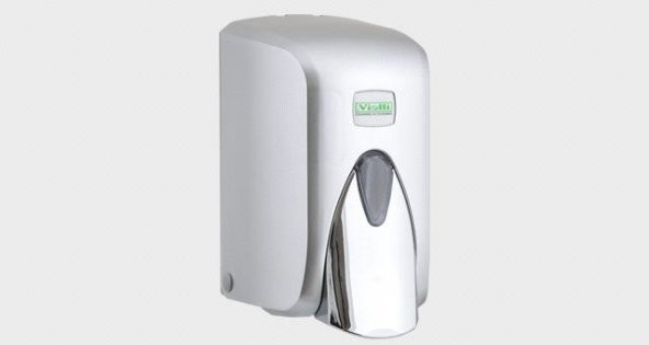 Vialli S5C 500 Gr. Krom Görünümlü Hazneli Sıvı Sabunluk - Sıvı Sabun Dispenseri Aparatı - 2